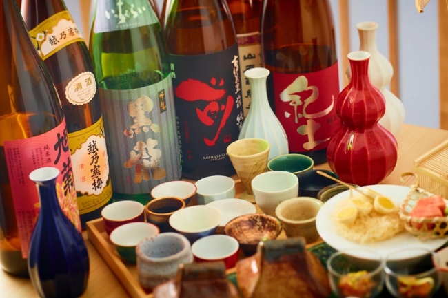 日本各地の蔵元様より入荷される季節の日本酒がズラリ