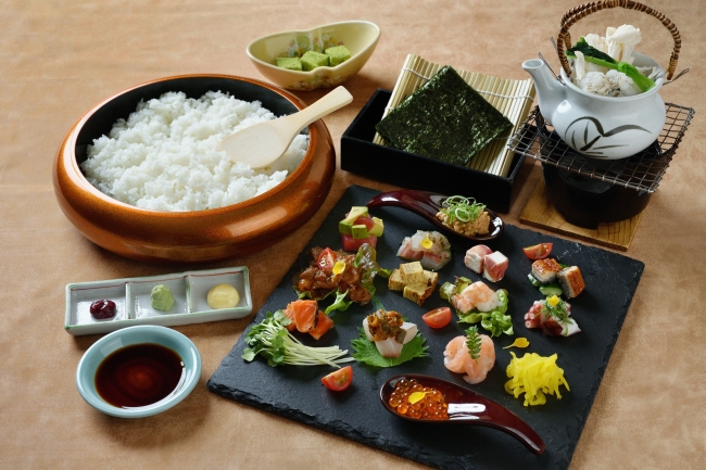 【ホテル平安の森京都】新メニュー!!彩り鮮やかな具材をオリジナルに巻いて楽しむ手巻き寿司