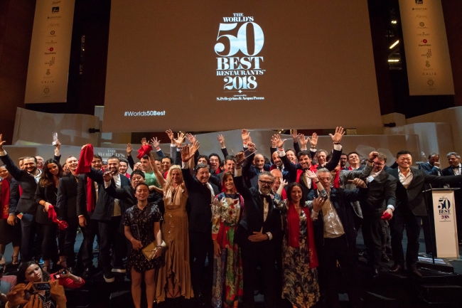 The World’s 50 Best Restaurants 2018 授賞式の様子