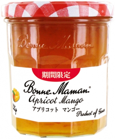 フランスで出会った二つの果実 ボンヌママン「アプリコットマンゴージャム　225g」８月１３日　期間限定発売