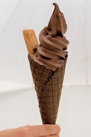 【8月1日より販売開始】新感覚「ファブリス・ジロット」人気濃厚チョコレートソフトクリームにサクサク食感トッピング！