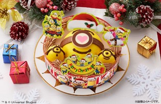 「ミニオン」のクリスマスケーキが登場　
顔を描いて、ピックを飾って、楽しくデコレーション！