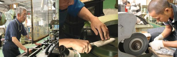 関の刃物の伝統を守り抜くべく現在でも職人の手で１本１本丁寧に包丁を製造