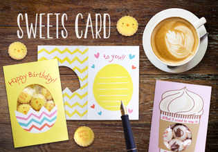 お菓子とグリーティングカードが一体化した新アイテム
「スイーツカード」10月18日に新発売
