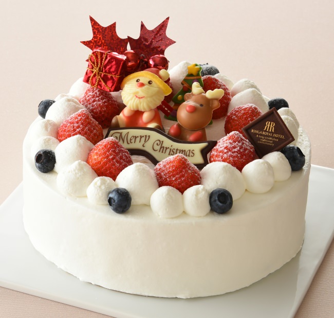 苺のデコレーションケーキ（直径：約18cm）