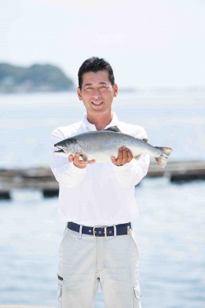 「淡路島サクラマス」を養殖する福良漁協の前田若男組合長
