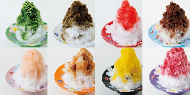 ８つのオリジナルレシピの菓子氷