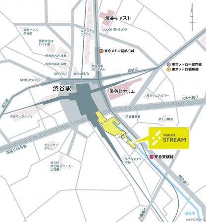 渋谷ストリーム位置図