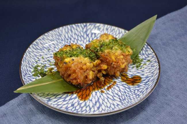 とうもろこしのバター醤油磯辺焼き