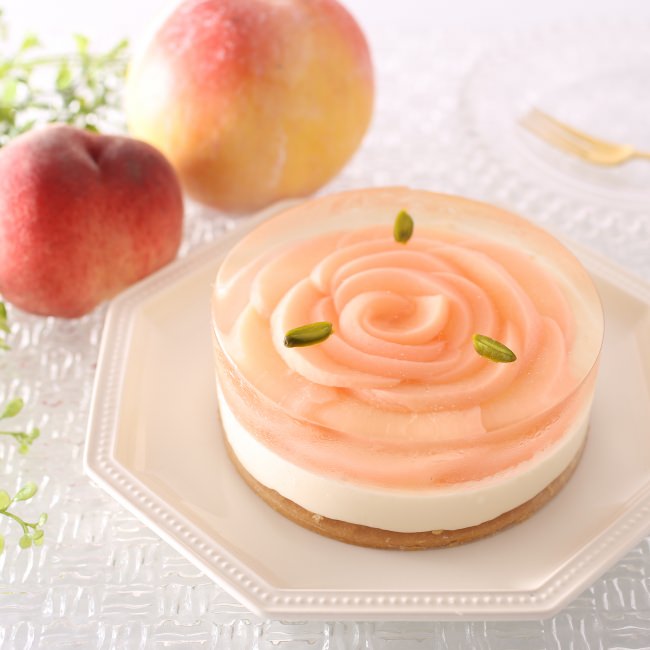 桃のレアチーズデザート