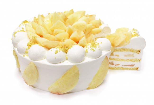 ④桃のショートケーキ