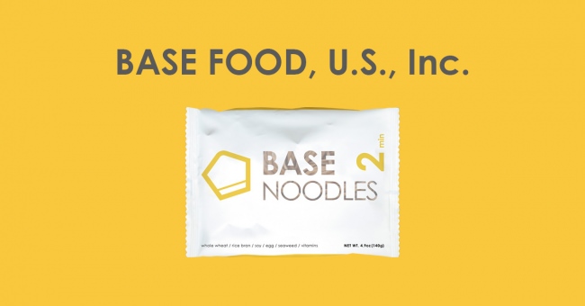 米国で販売開始する「Base Noodles」パッケージ