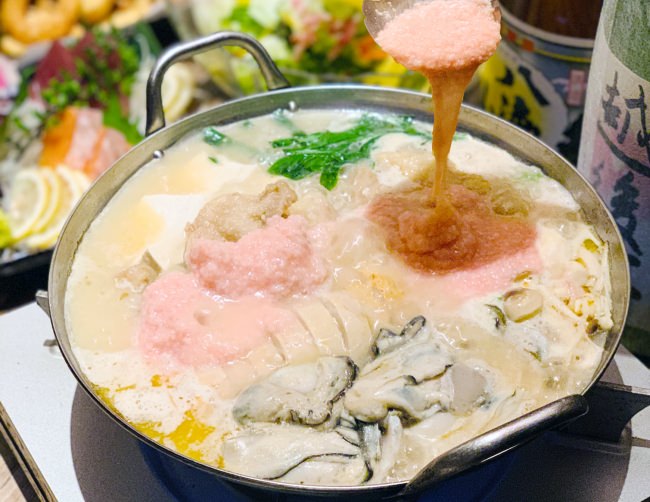 あん肝白子牡蠣の鍋（通称：痛風鍋）で日本酒飲み放題イベント7日間開催！