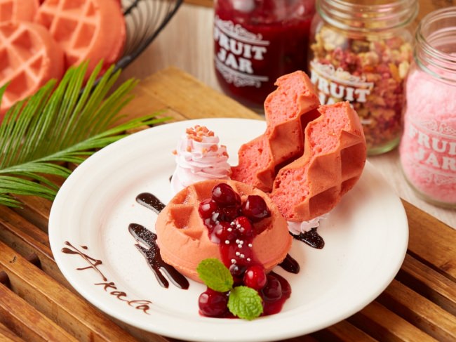 ピンク・アメリカンワッフル