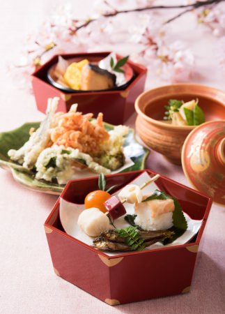 春の食材を使用したランチ会席イメージ