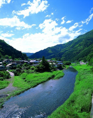 神流川が流れる美しい上野村