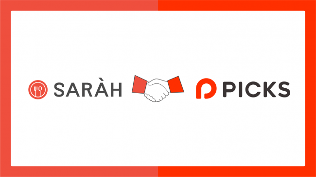 テイクアウトの不便を解消する『Picks』おいしい一皿が集まるグルメコミュニティアプリ『SARAH(サラ）』から注文が可能に！