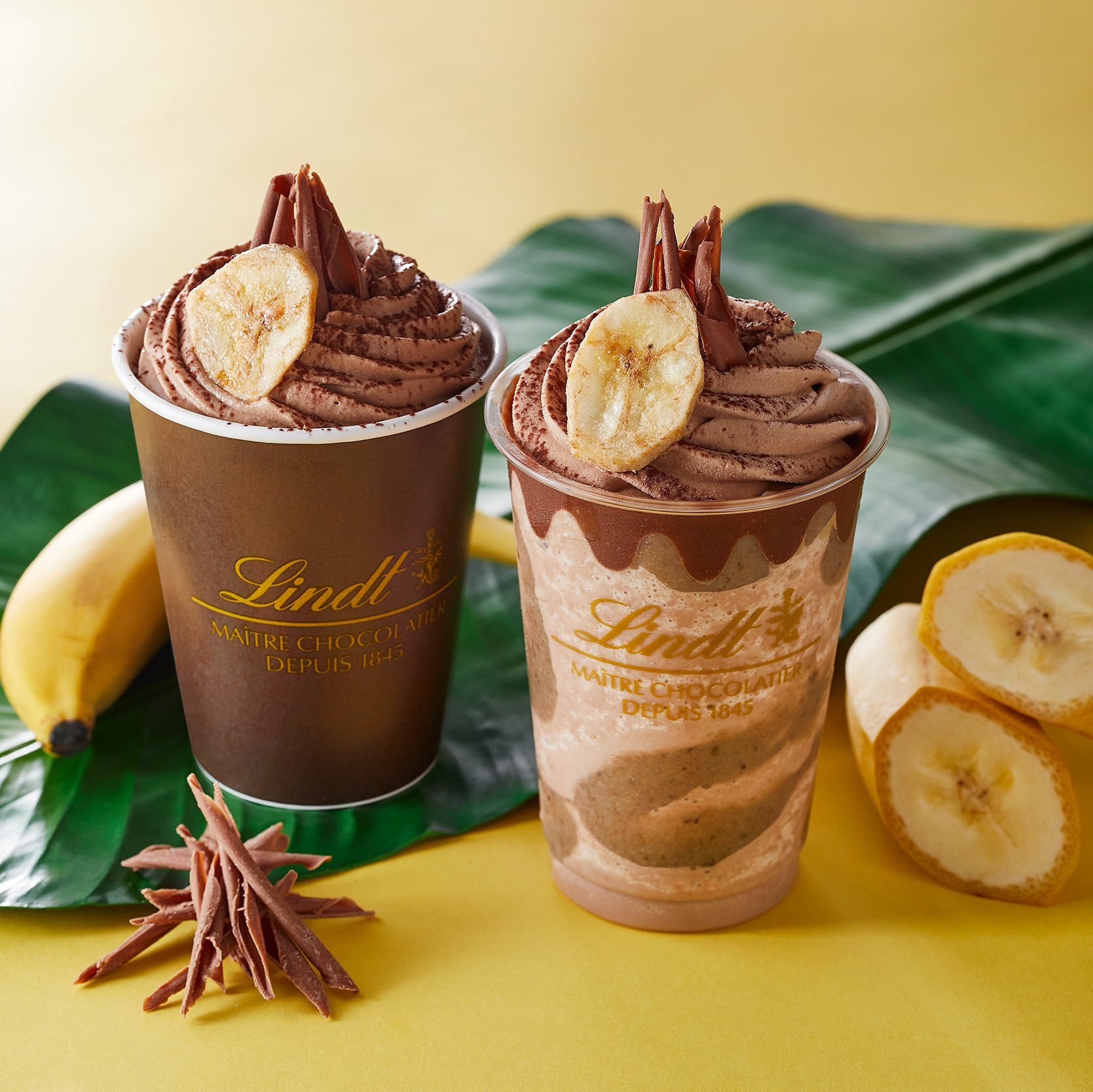 リンツ ショコラ カフェ、夏にぴったり、
新チョコレートドリンクが登場　
チョコレートと相性抜群「バナナ」7月1日新発売