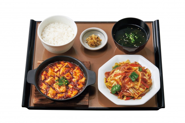 『回鍋肉と麻婆豆腐の定食』890円（税込）