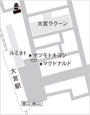 「杉玉　大宮東口」マップ