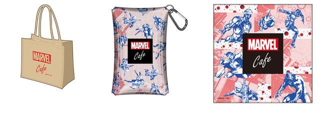 トートバッグ、マルチケース（MARVEL）、バンダナハンカチ（MARVEL）