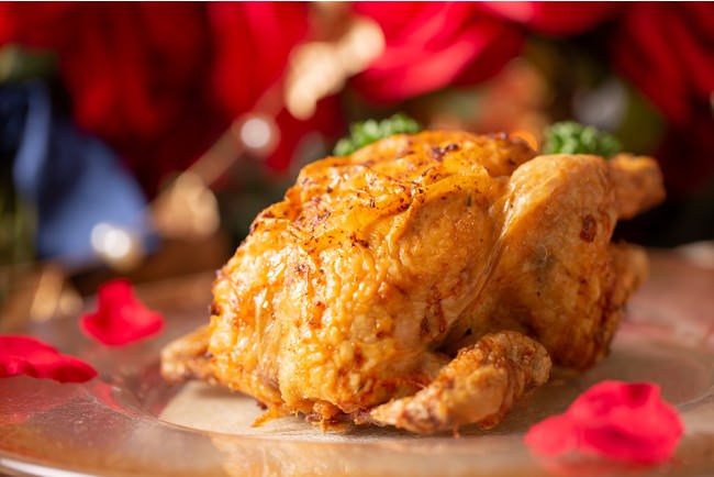▲“ローストチキン”はガーリックとハーブが香ばしい一品