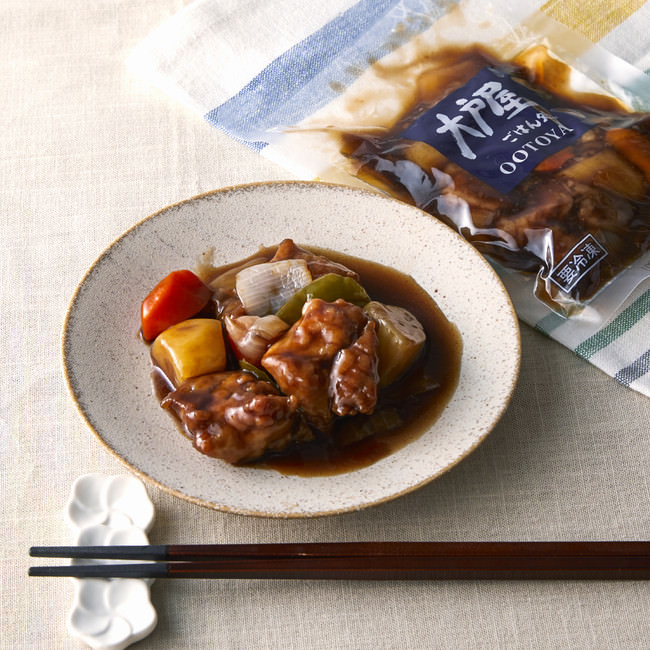 冷凍食品でも人気No.1の「鶏肉と野菜の黒酢あん」