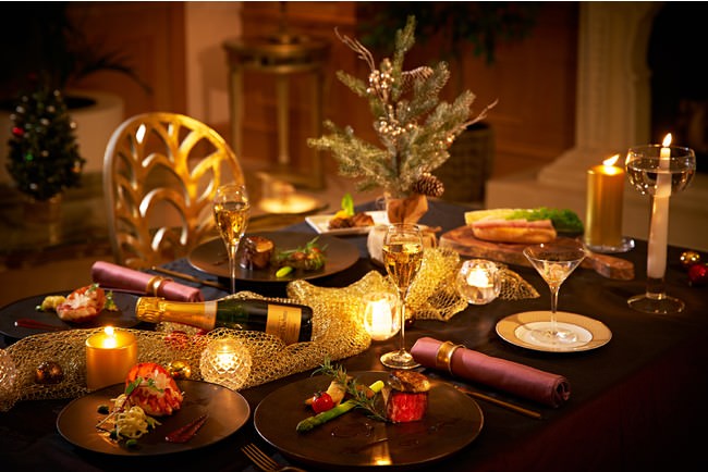 『おうちdeクリスマスパーティーセット』ご自宅でのテーブルコーディネートイメージ