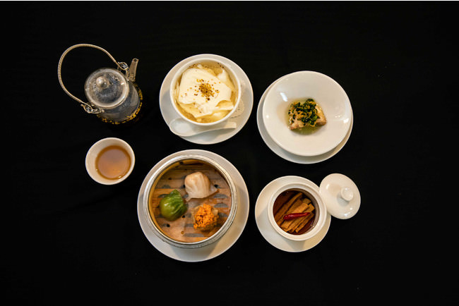 冷前菜・点心3種・金木犀杏仁豆腐・中国茶
