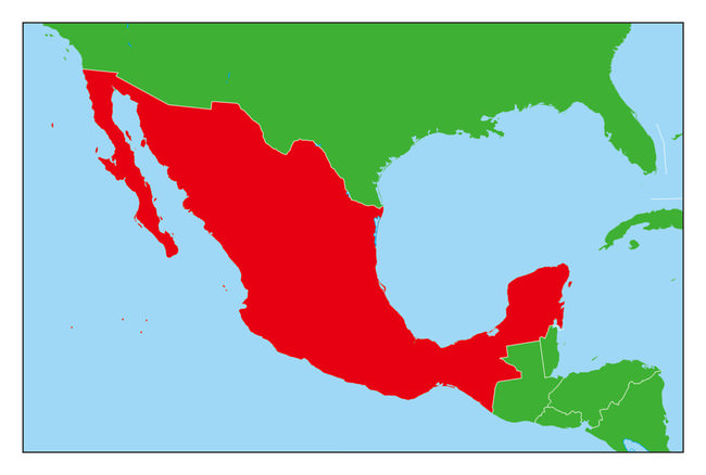 赤：メキシコ