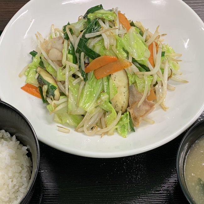 産直野菜炒め定食（税込 750円）