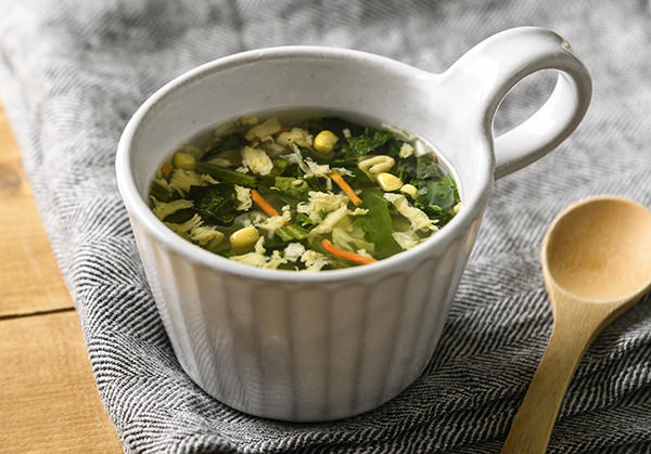 調理例／野菜とたまごの具だくさんスープ