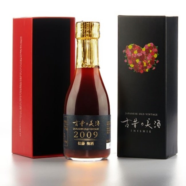 限定パッケージと「古昔の美酒 2009松藤梅酒」