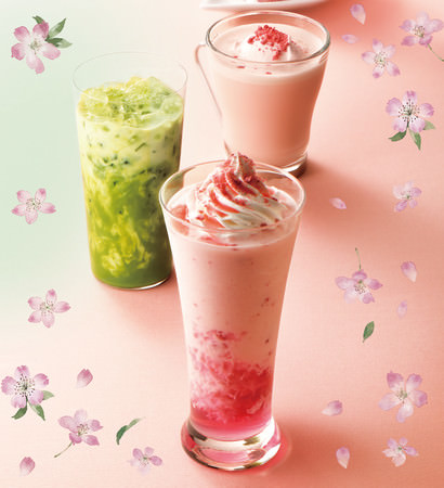 桜香る春限定メニュー登場！満開の桜をイメージした「桜のフロート」ほか、全２種類を３月１日から販売。