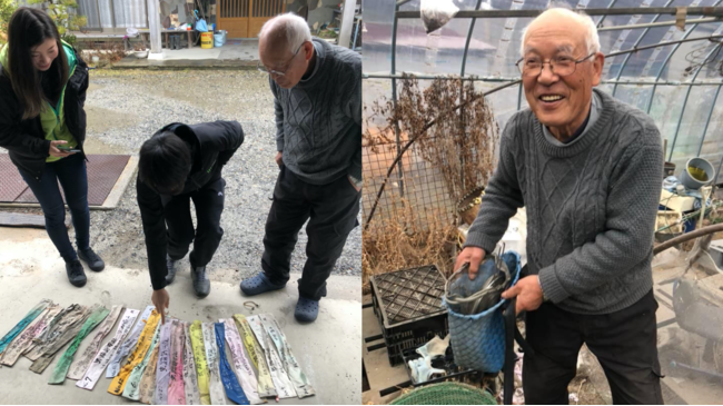 ざざ虫漁師の中村さんを訪問時。次代に繋いでいきたい食文化です。