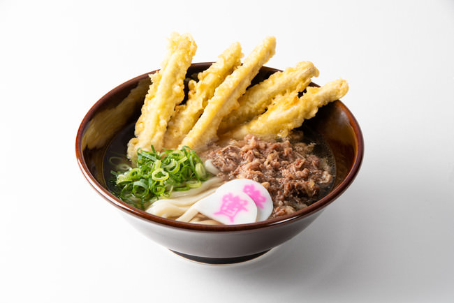 人気No.1メニュー「肉ごぼ天うどん」（700円）