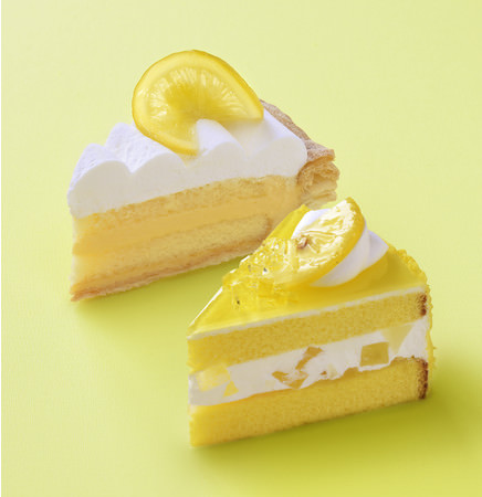 左：瀬戸内レモンパイ　右：瀬戸内レモンのショートケーキ