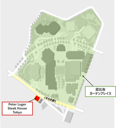 「Peter Luger Steak House Tokyo」MAP