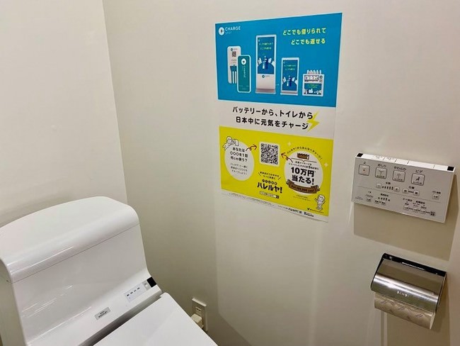 ポスターが貼られているトイレイメージ