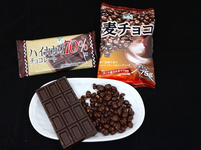 VLハイカカオ70%チョコレート・VL麦チョコ　 各・本体価格100円(税込108円)