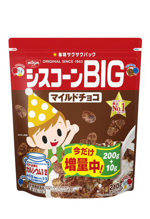 「シスコーンBIG マイルドチョコ 今だけ10g増量」