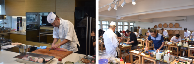 2018年にシンガポールで開催した日本料理の調理技能認定試験