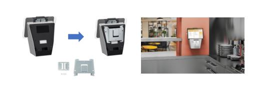 オプションの壁掛け金具装着イメージ