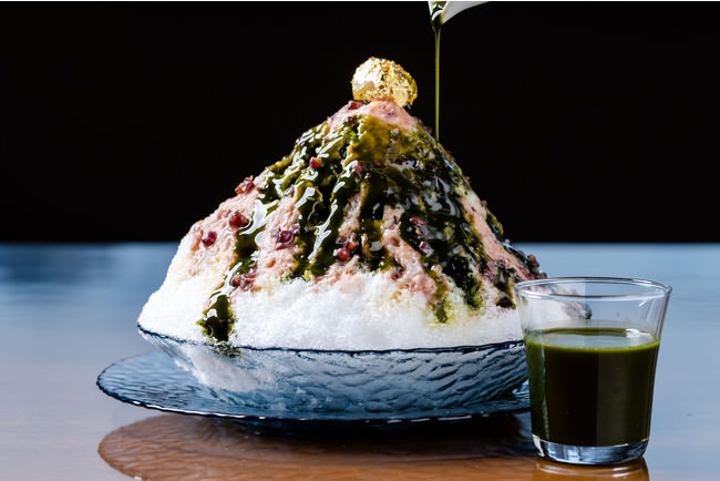 抹茶金時のかき氷