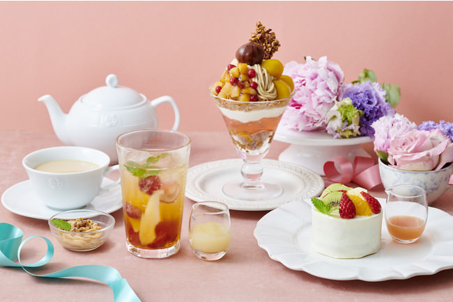 秋のスイーツ＆ティー集合イメージ