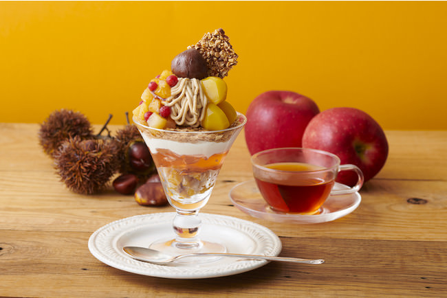 渋皮栗と林檎のモンブランパフェ2