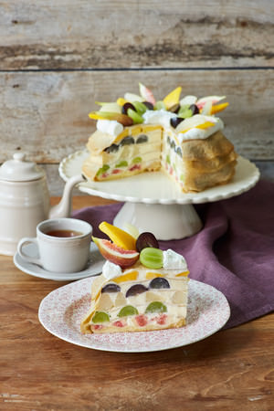 アフタヌーンティー40 周年記念バースデーフルーツミルクレープ