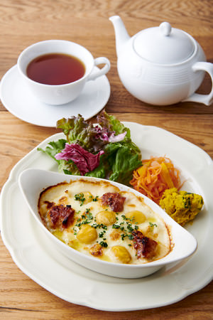 栗とローストチキンのドリア