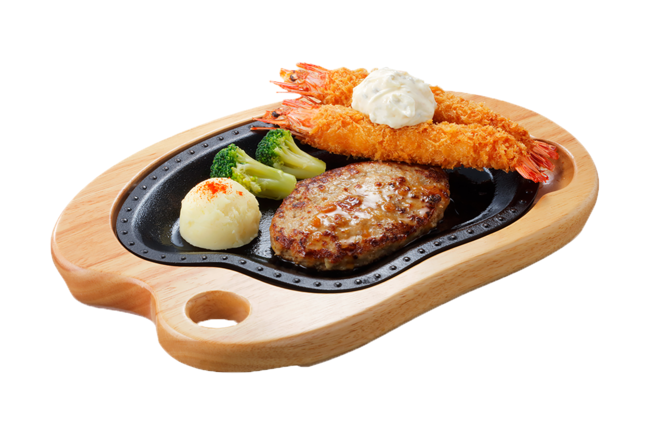 びっくりエビフライ＆ハンバーグステーキ ※定番商品