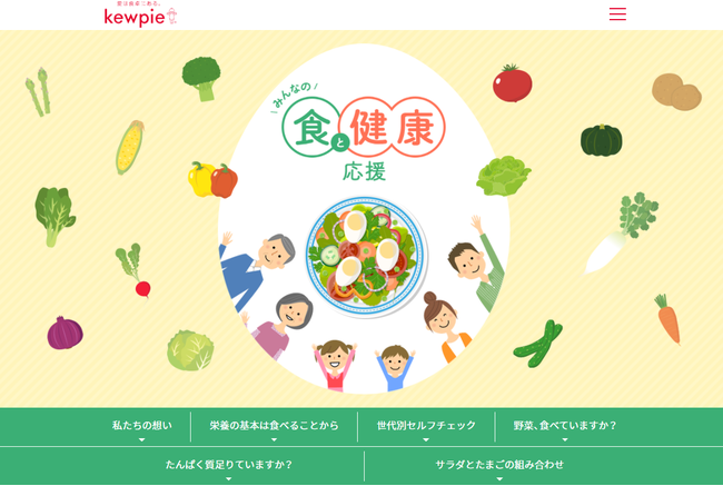 「みんなの食と健康応援」サイト　トップページ